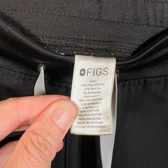Figs Zamora Jogger Pants Womens Size Medium Tall Black Cargo Nurse Healthcare - Picture 3 of 13